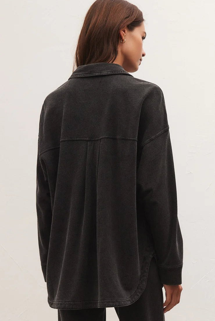 All Knit Denim Jacket - Uptown Boutique Ramona