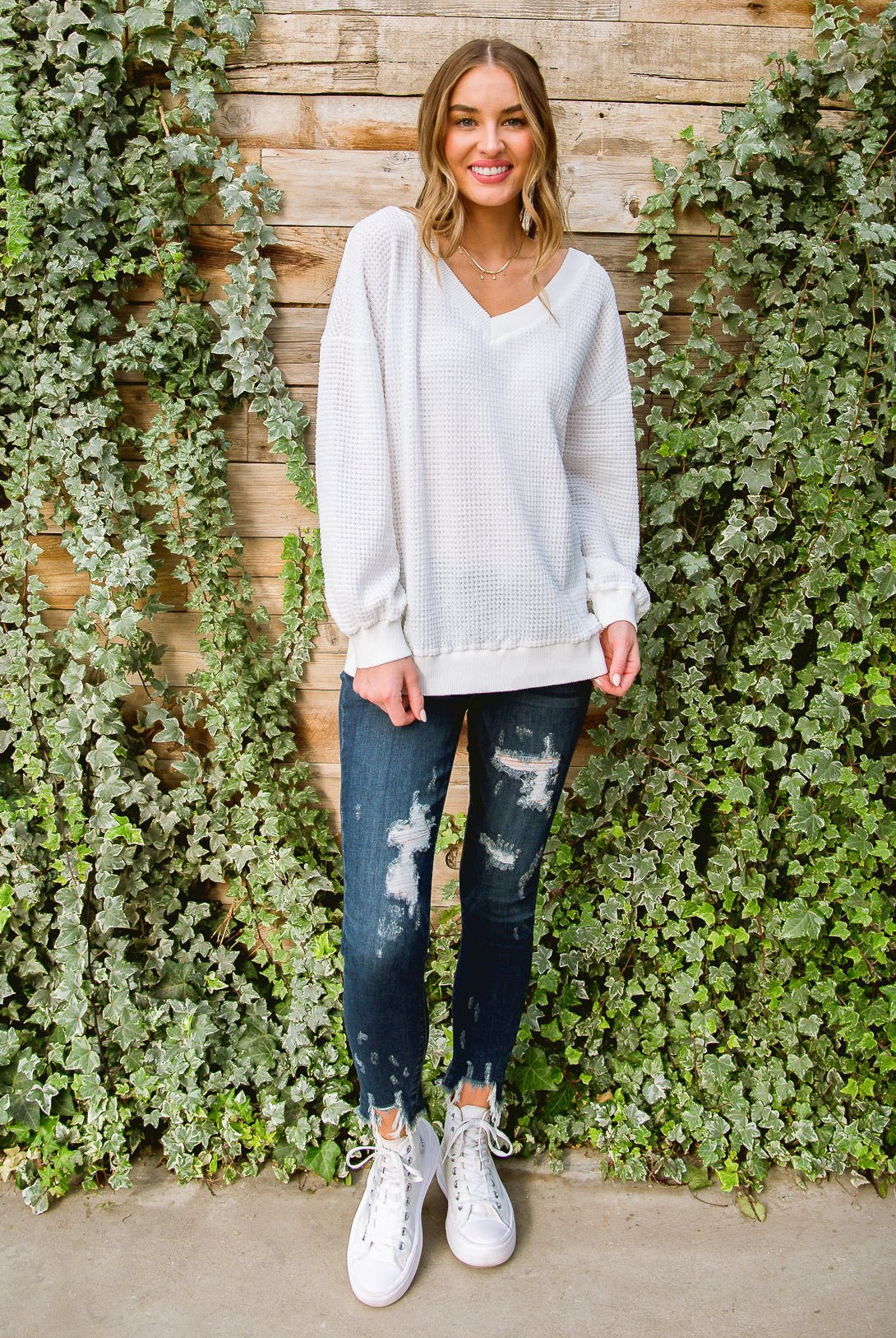Along The Way Top In White (Online Exclusive) - Uptown Boutique Ramona