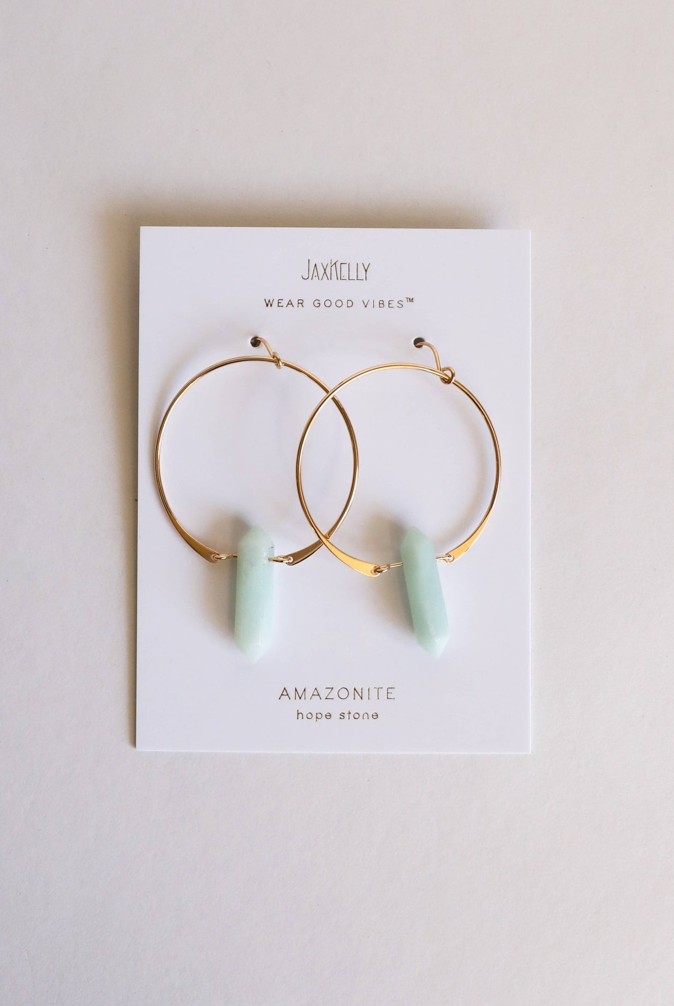 Amazonite Hoops Earring - Uptown Boutique Ramona