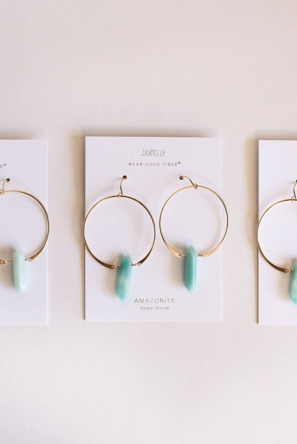 Amazonite Hoops Earring - Uptown Boutique Ramona