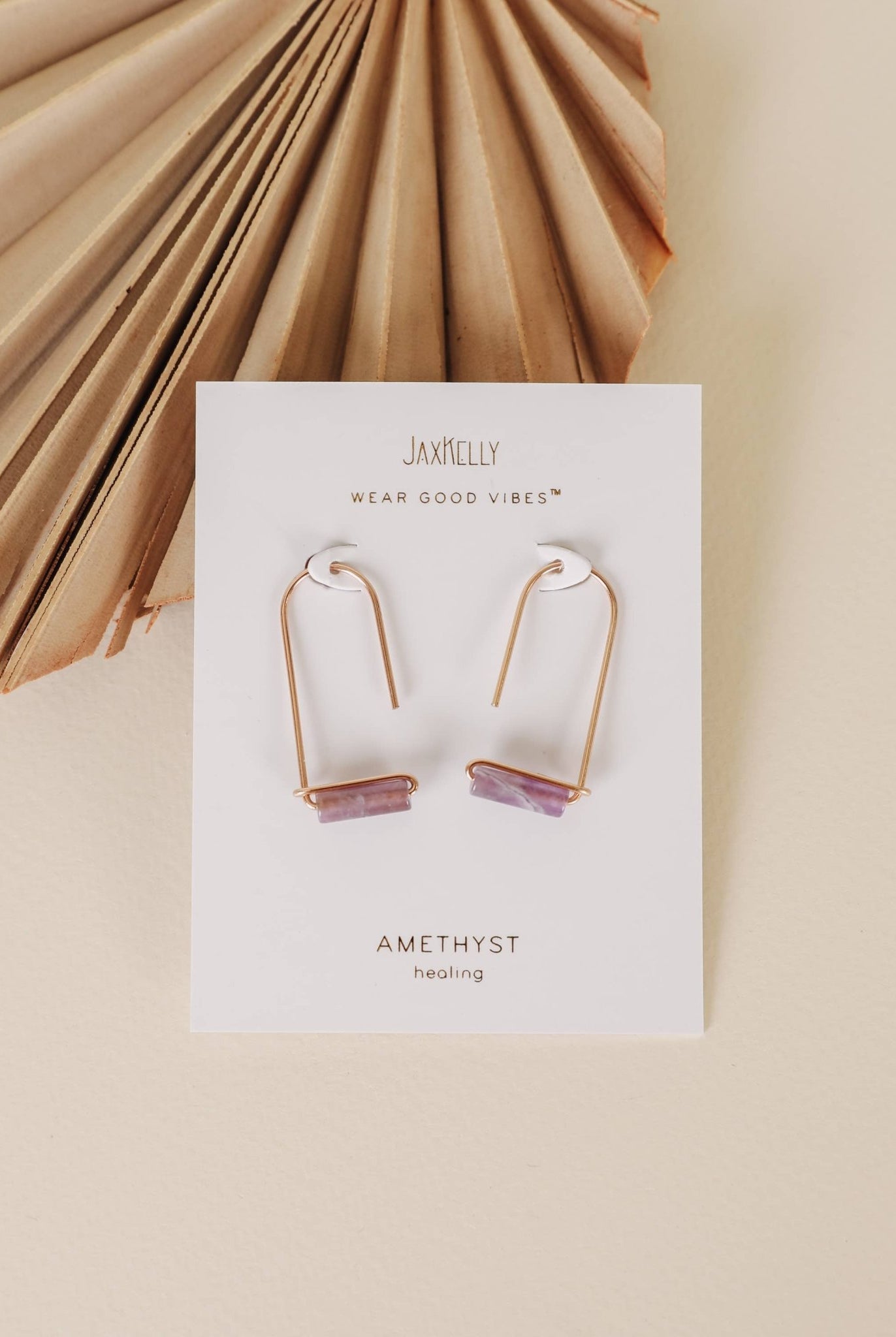 Amethyst Drop Earring - Uptown Boutique Ramona