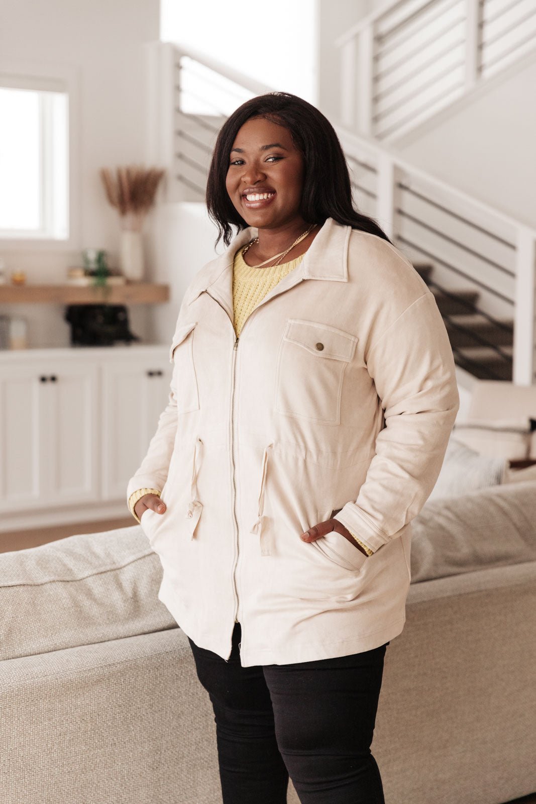 Aniston Everyday Jacket In Ivory (Online Exclusive) - Uptown Boutique Ramona