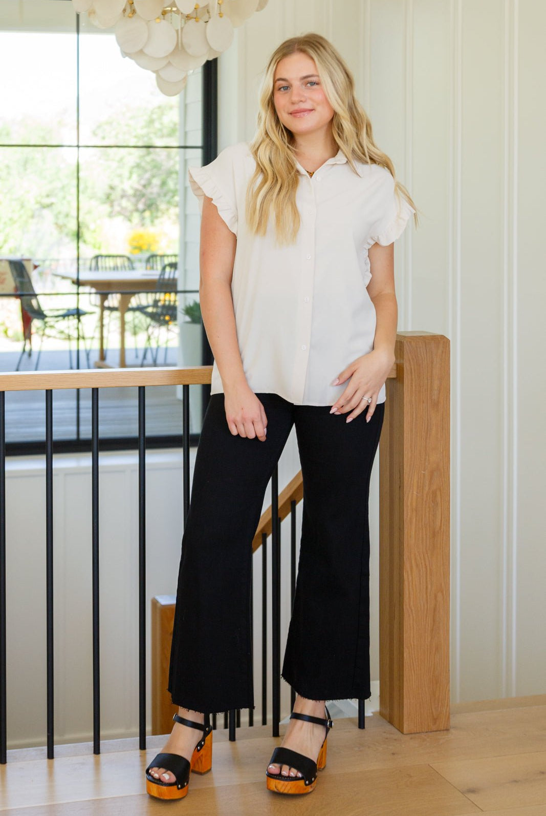 August High Rise Wide Leg Crop Jeans in Black (Online Exclusive) - Uptown Boutique Ramona