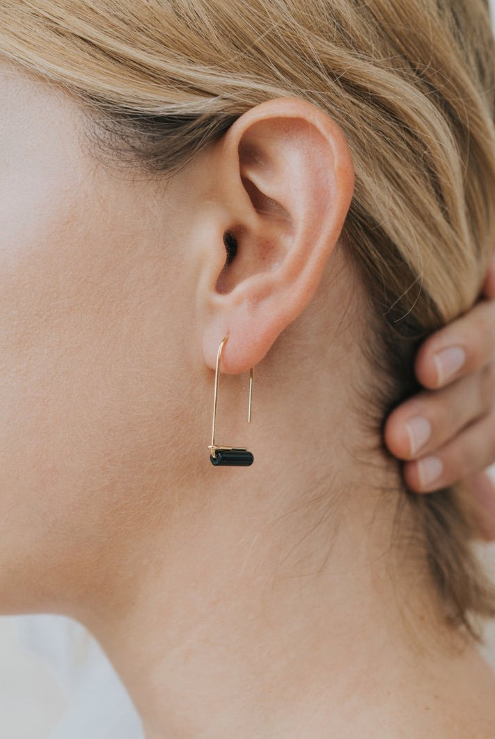Black Onyx Drop Earring - Uptown Boutique Ramona