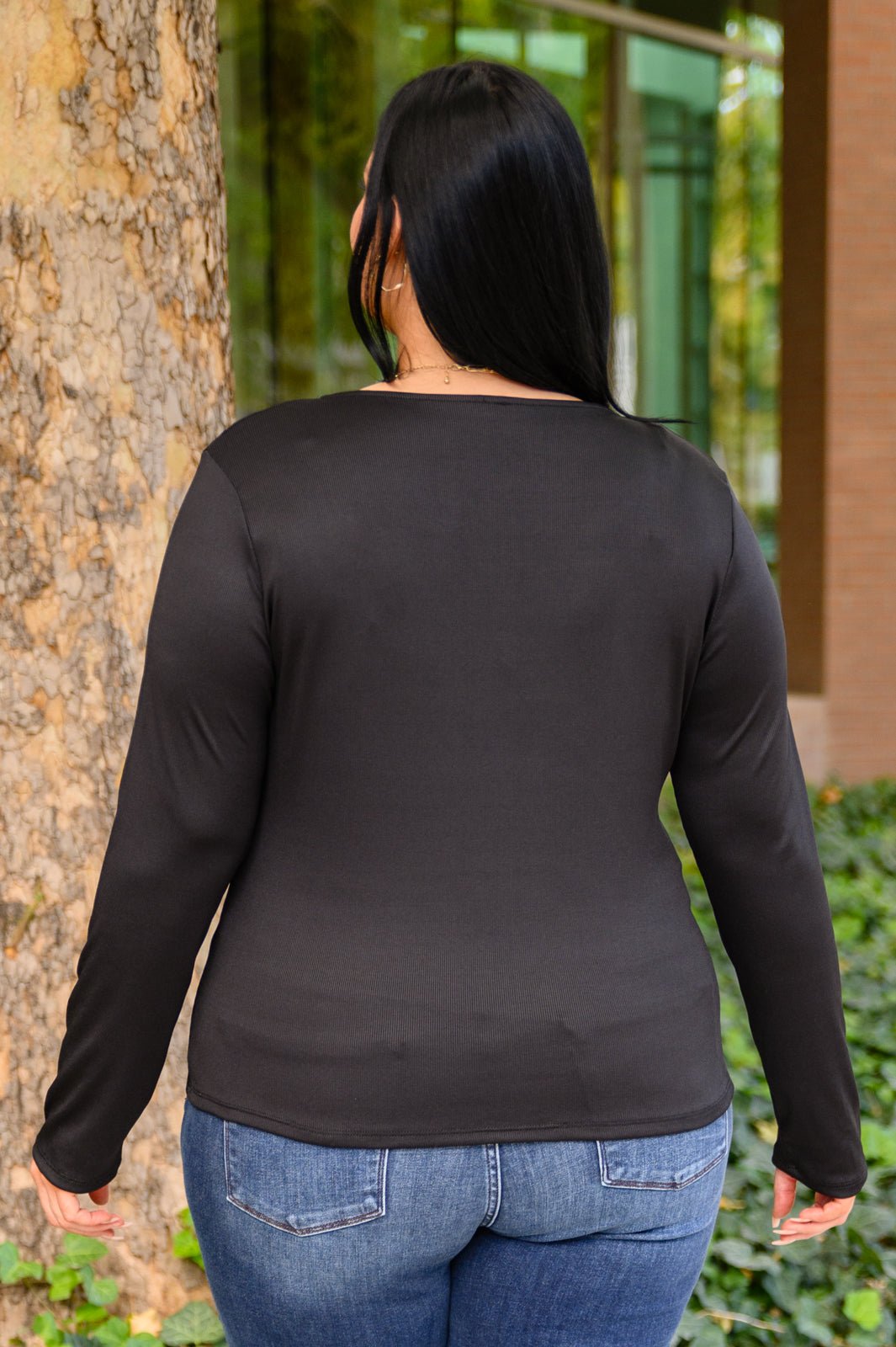Can You Believe It Basic Long Sleeve Top In Black (Online Exclusive) - Uptown Boutique Ramona