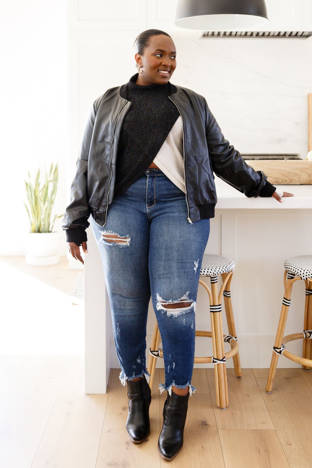 Can't Touch This Sparkle Color Blocked Sweater (Online Exclusive) - Uptown Boutique Ramona