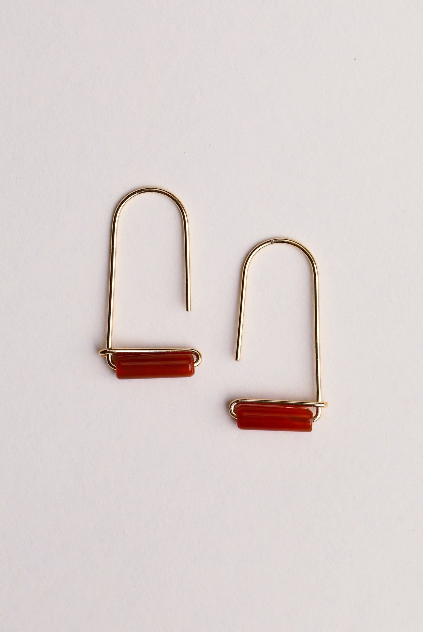Carnelian Agate Drop Earring - Uptown Boutique Ramona