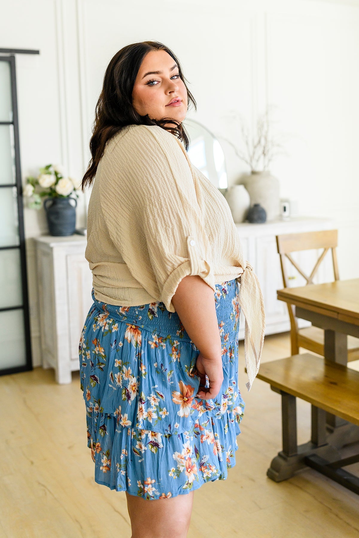 Castaway Tie Front Shirt (Online Exclusive) - Uptown Boutique Ramona