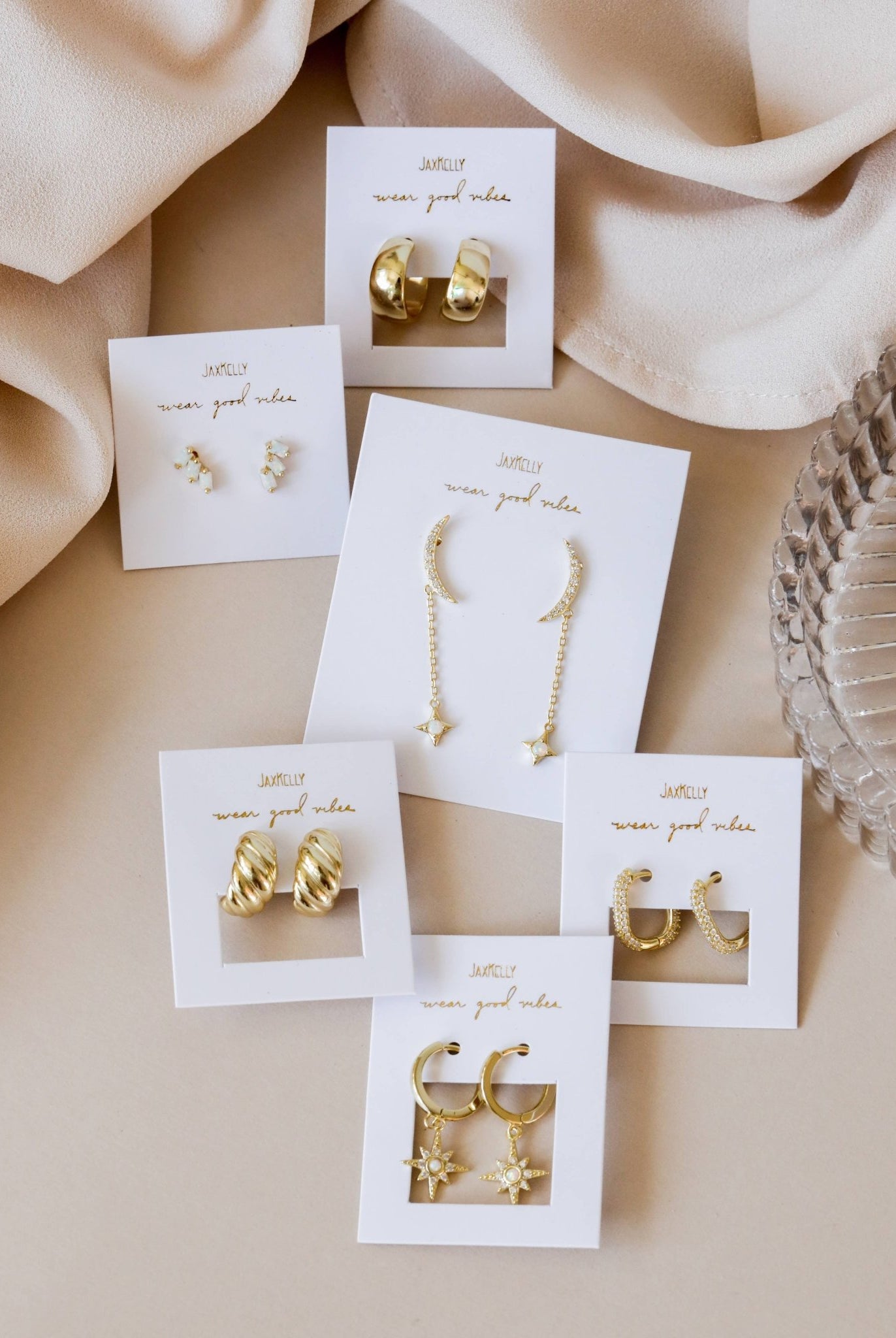 Celestial Starburst Mini Hoop Earring - Uptown Boutique Ramona