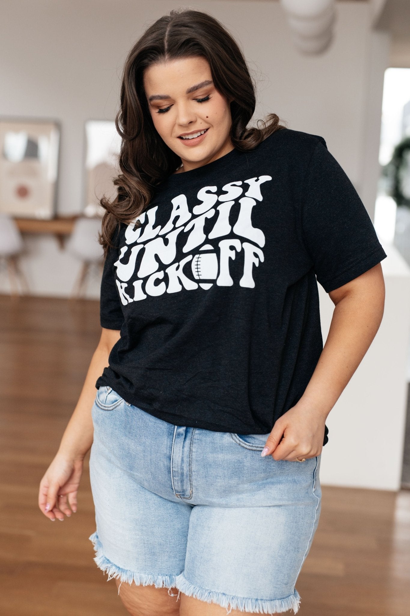 Classy Until Kickoff Tee (Online Exclusive) - Uptown Boutique Ramona