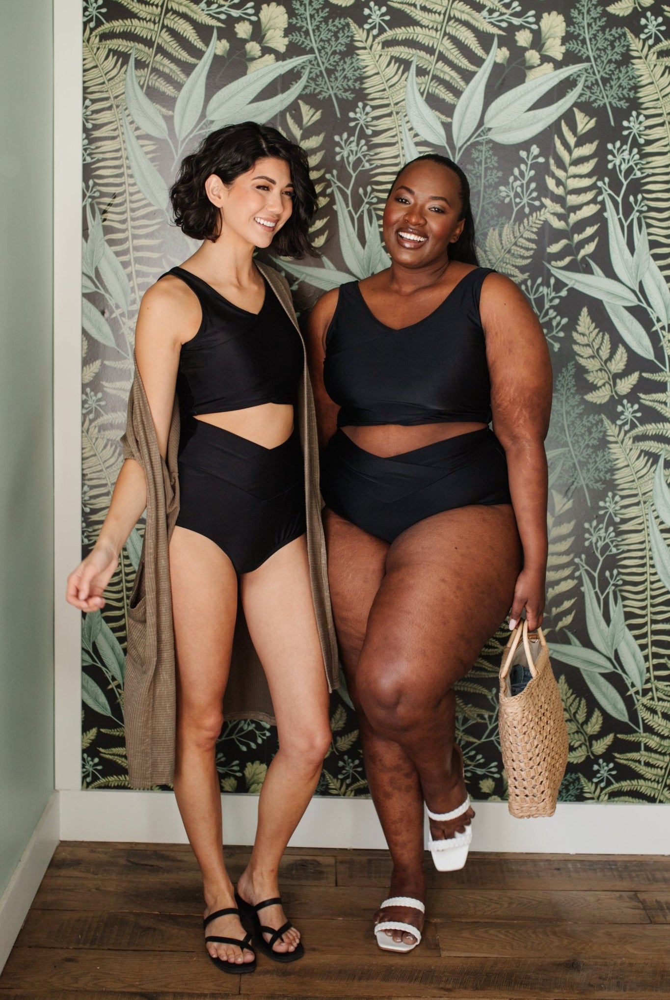 Come Sail Away Swim Top In Black (Online Exclusive) - Uptown Boutique Ramona