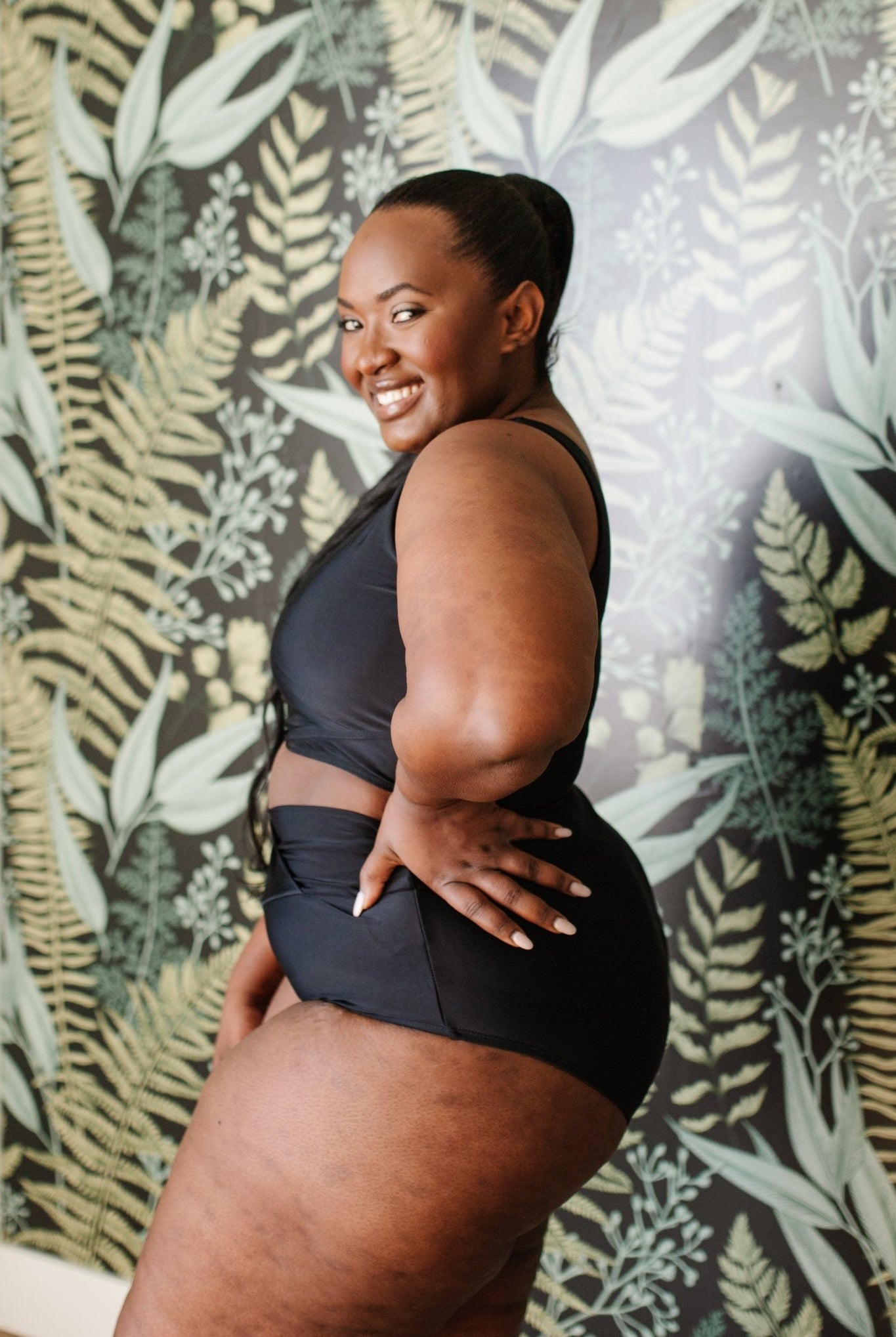 Come Sail Away Swim Top In Black (Online Exclusive) - Uptown Boutique Ramona