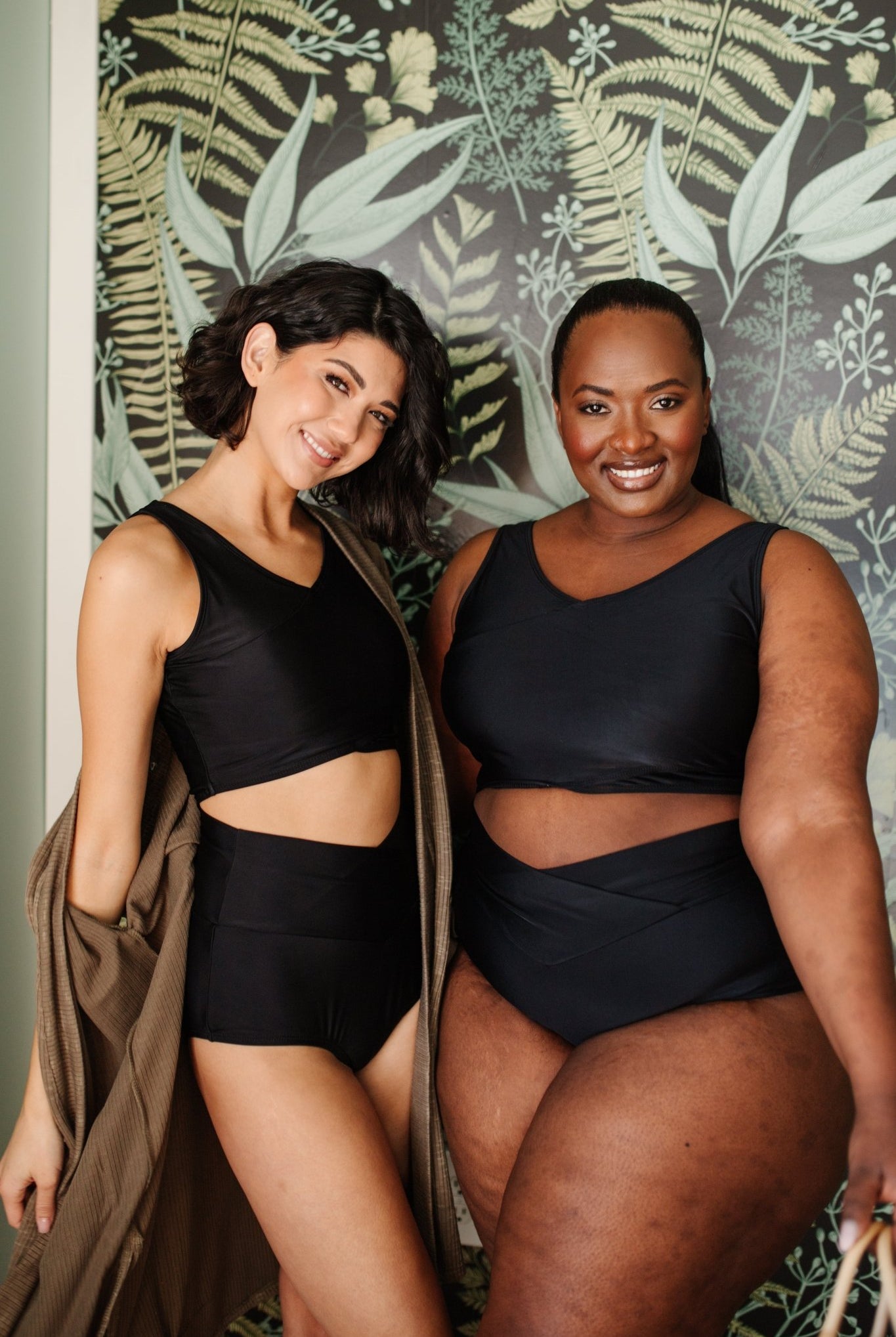 Come Sail Away Swim Top In Black (Online Exclusive) - Uptown Boutique Ramona