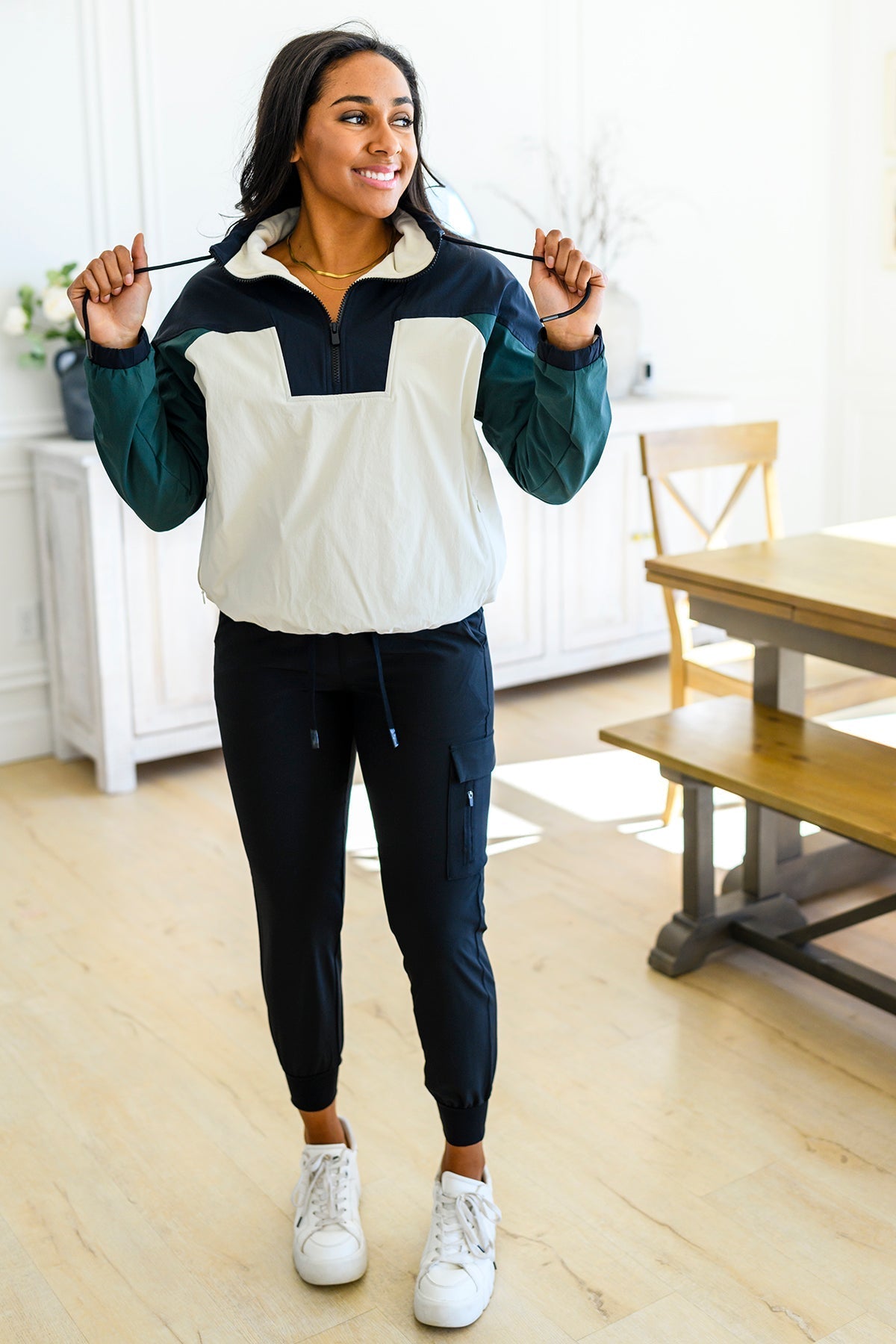 Dash Color Block 1/4 Zip Pullover (Online Exclusive) - Uptown Boutique Ramona