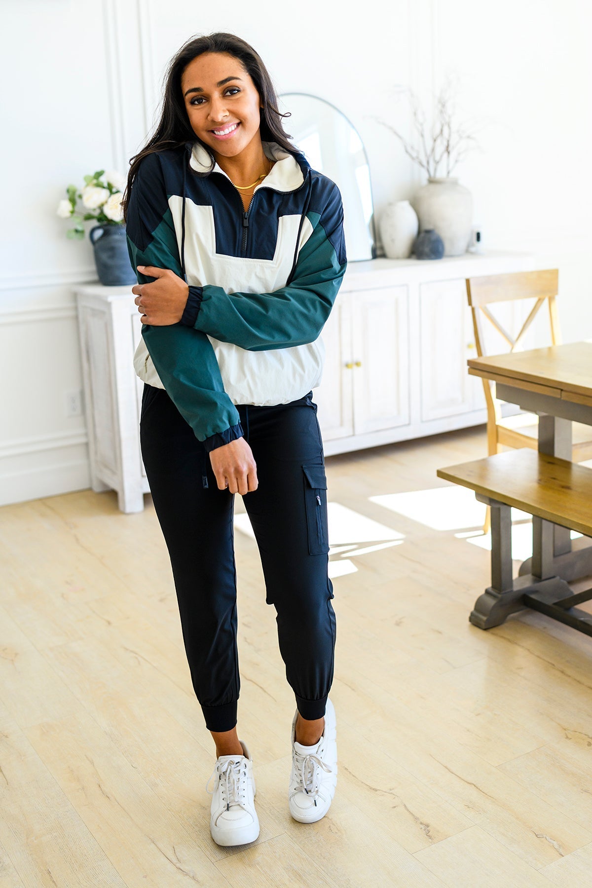 Dash Color Block 1/4 Zip Pullover (Online Exclusive) - Uptown Boutique Ramona