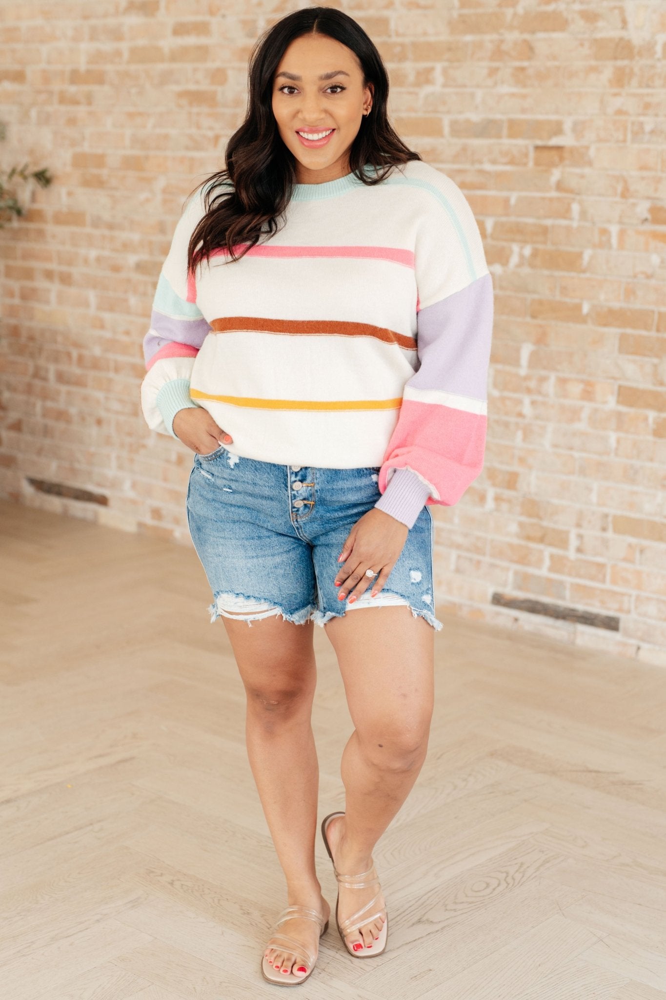 Flawless Features Striped Sweater (Online Exclusive) - Uptown Boutique Ramona