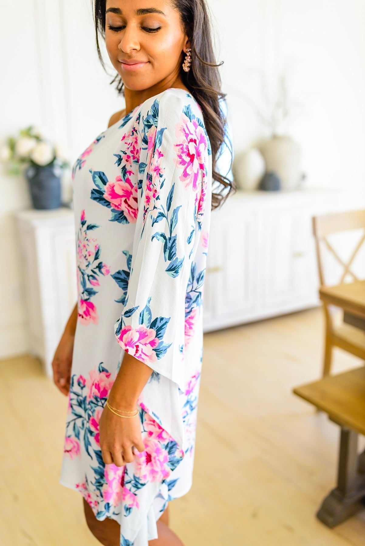 Forever Smitten Floral One Shoulder Dress (Online Exclusive) - Uptown Boutique Ramona
