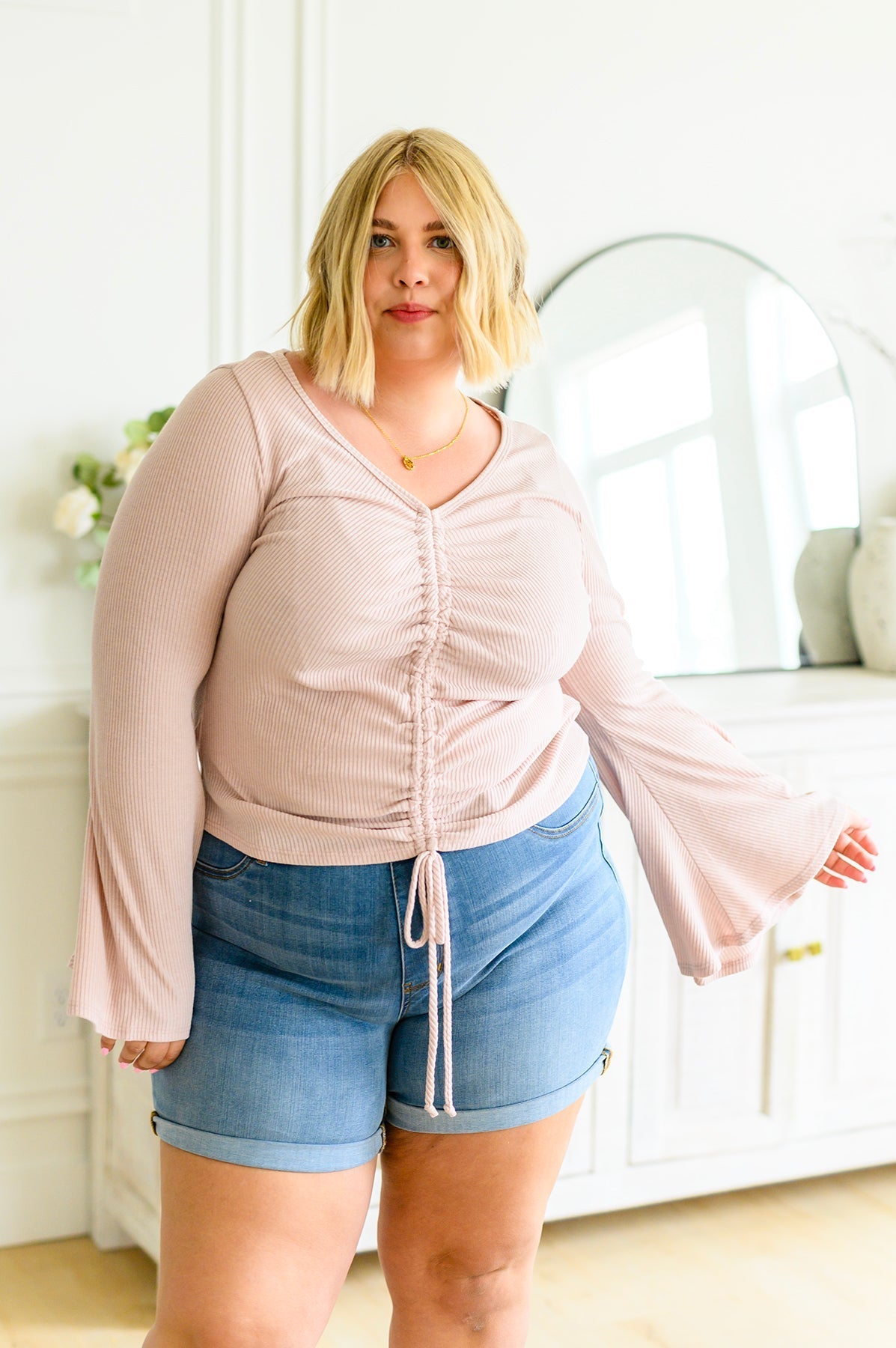 Giselle Gathered Front Blouse (Online Exclusive) - Uptown Boutique Ramona