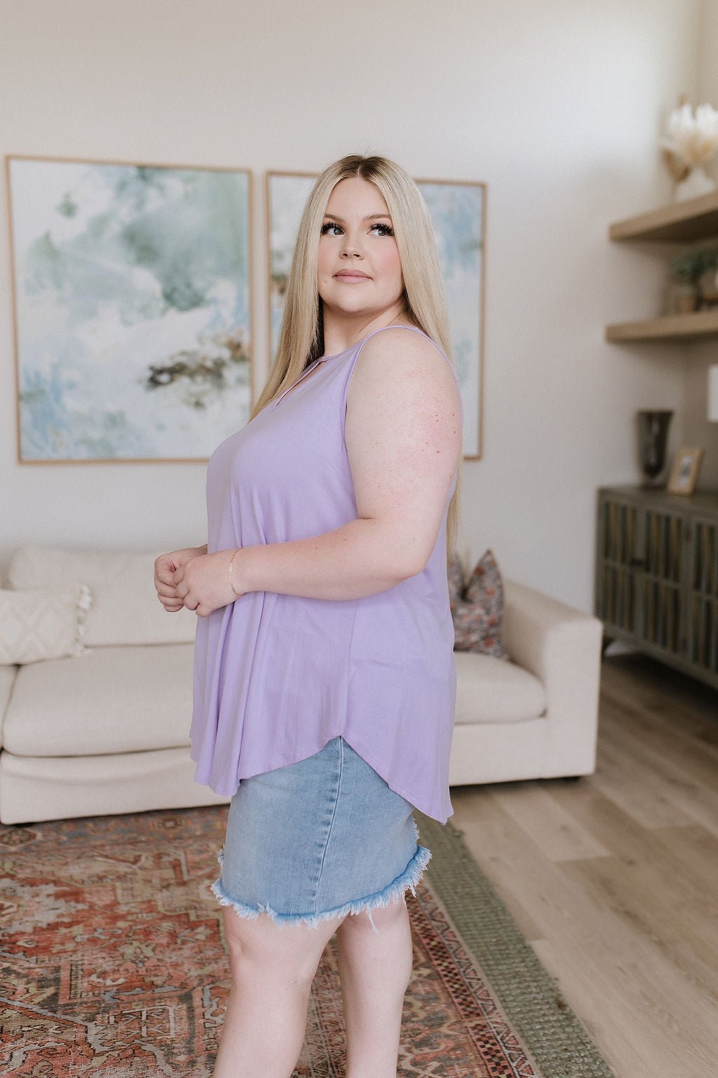 Greater than Great Keyhole Detail Tank (Online Exclusive) - Uptown Boutique Ramona