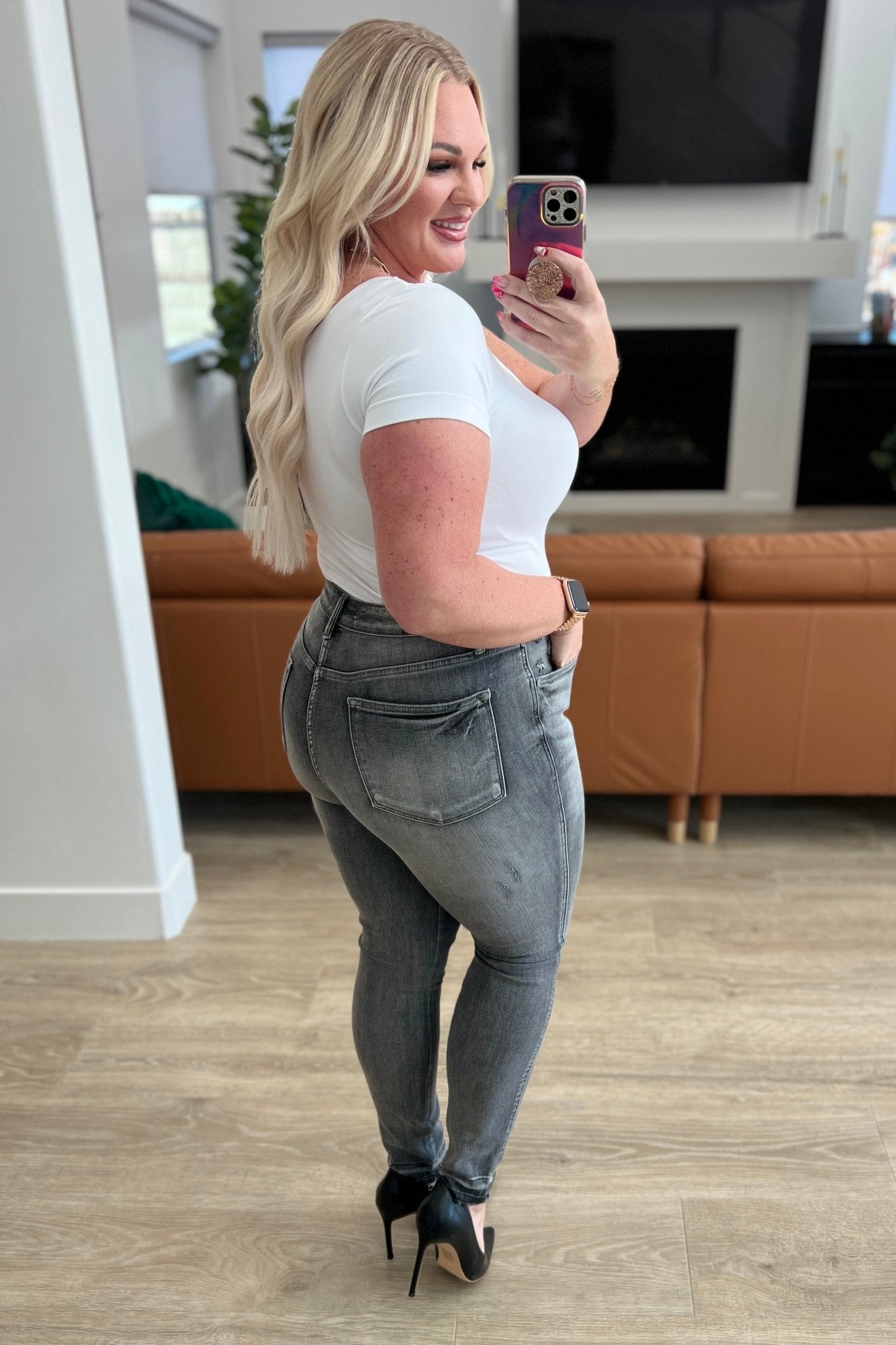 Hadley High Rise Control Top Release Hem Skinny (Online Exclusive) - Uptown Boutique Ramona