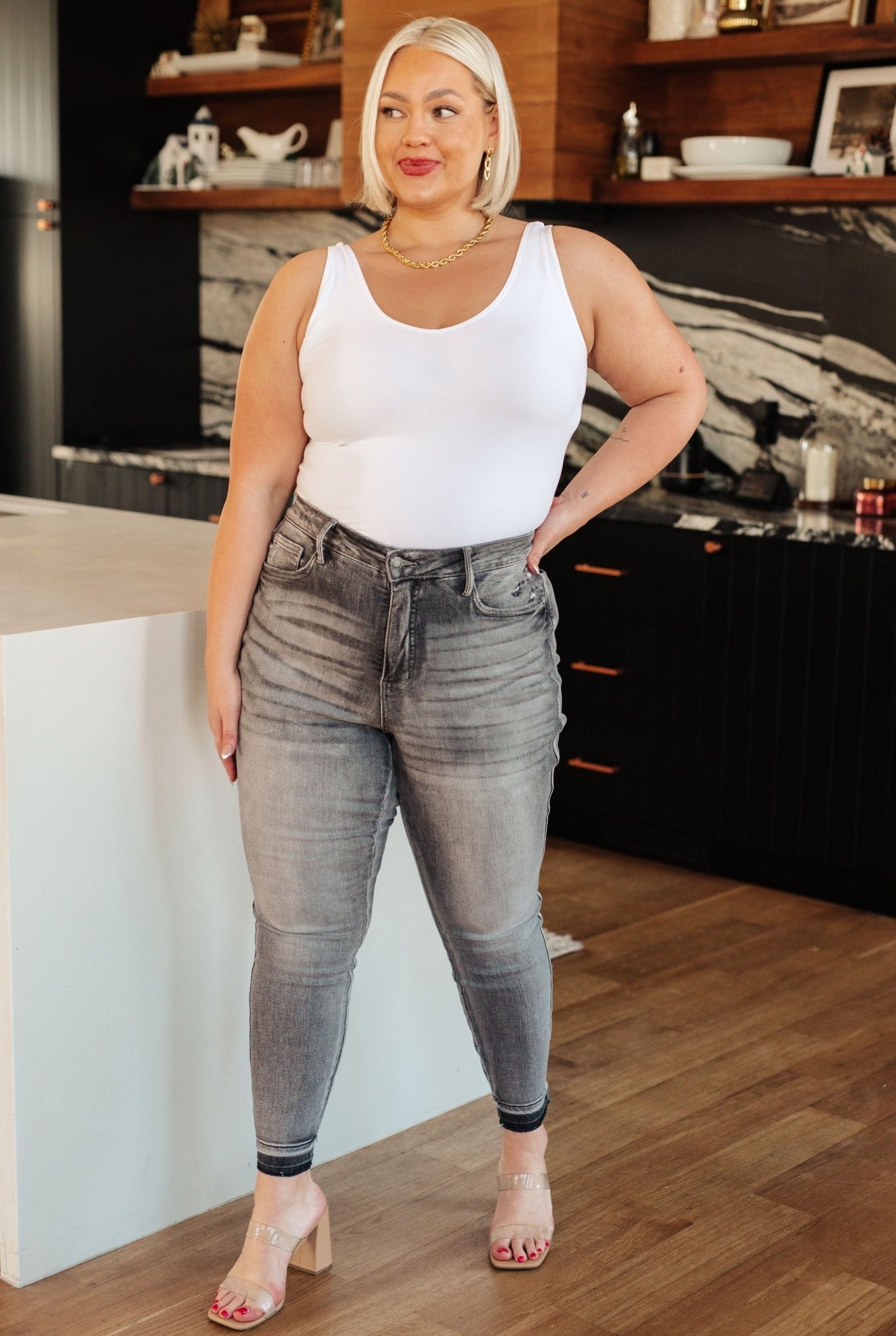 Hadley High Rise Control Top Release Hem Skinny (Online Exclusive) - Uptown Boutique Ramona