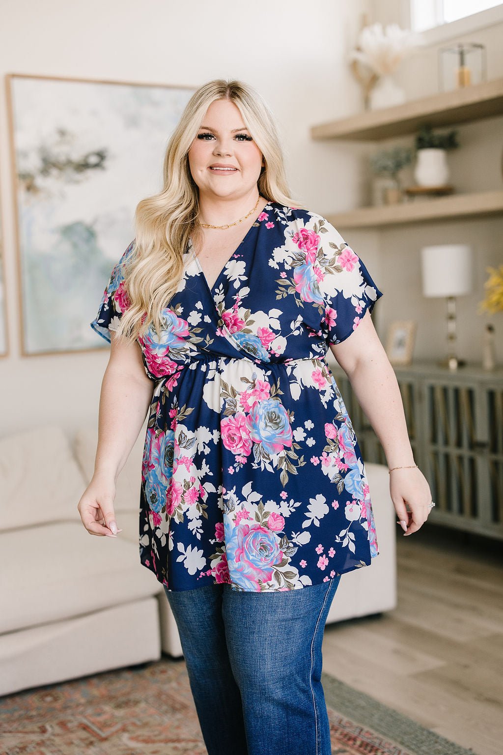 Hello Hummingbird Floral Top (Online Exclusive) - Uptown Boutique Ramona