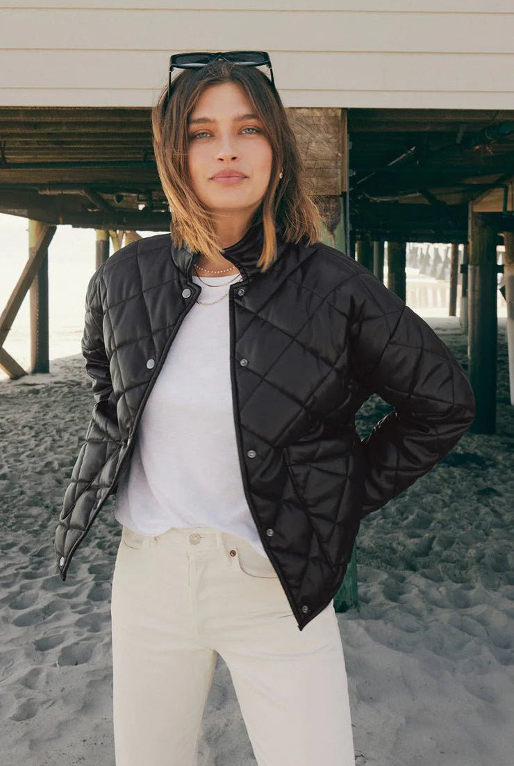 Heritage Faux Leather Jacket - Uptown Boutique Ramona