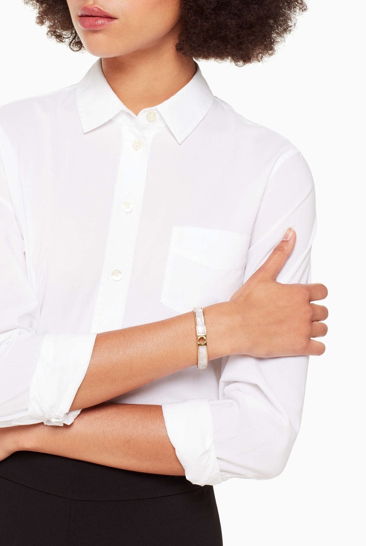 Hole Punch Spade Hinge Bangle - Uptown Boutique Ramona