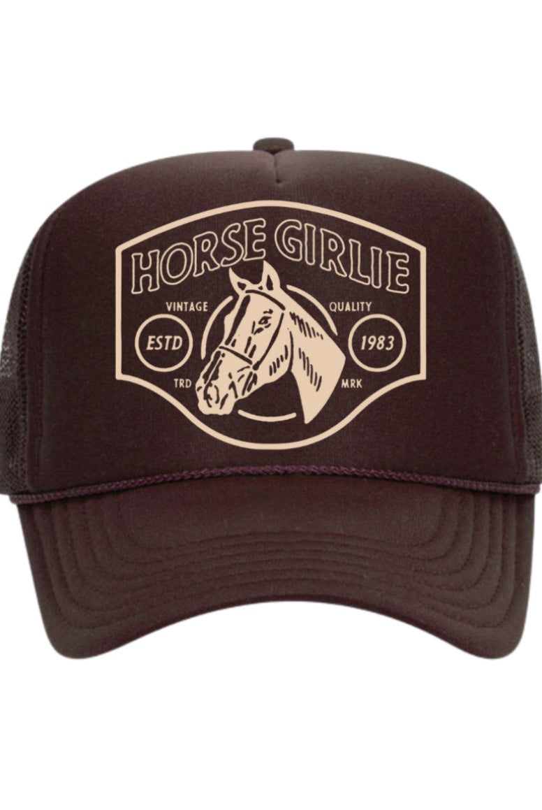 Horse Girlie Trucker Hat - Uptown Boutique Ramona