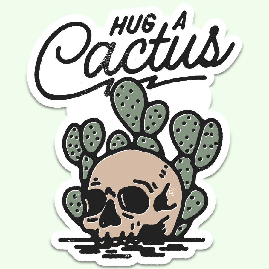 Hug a Cactus Sticker - Uptown Boutique Ramona