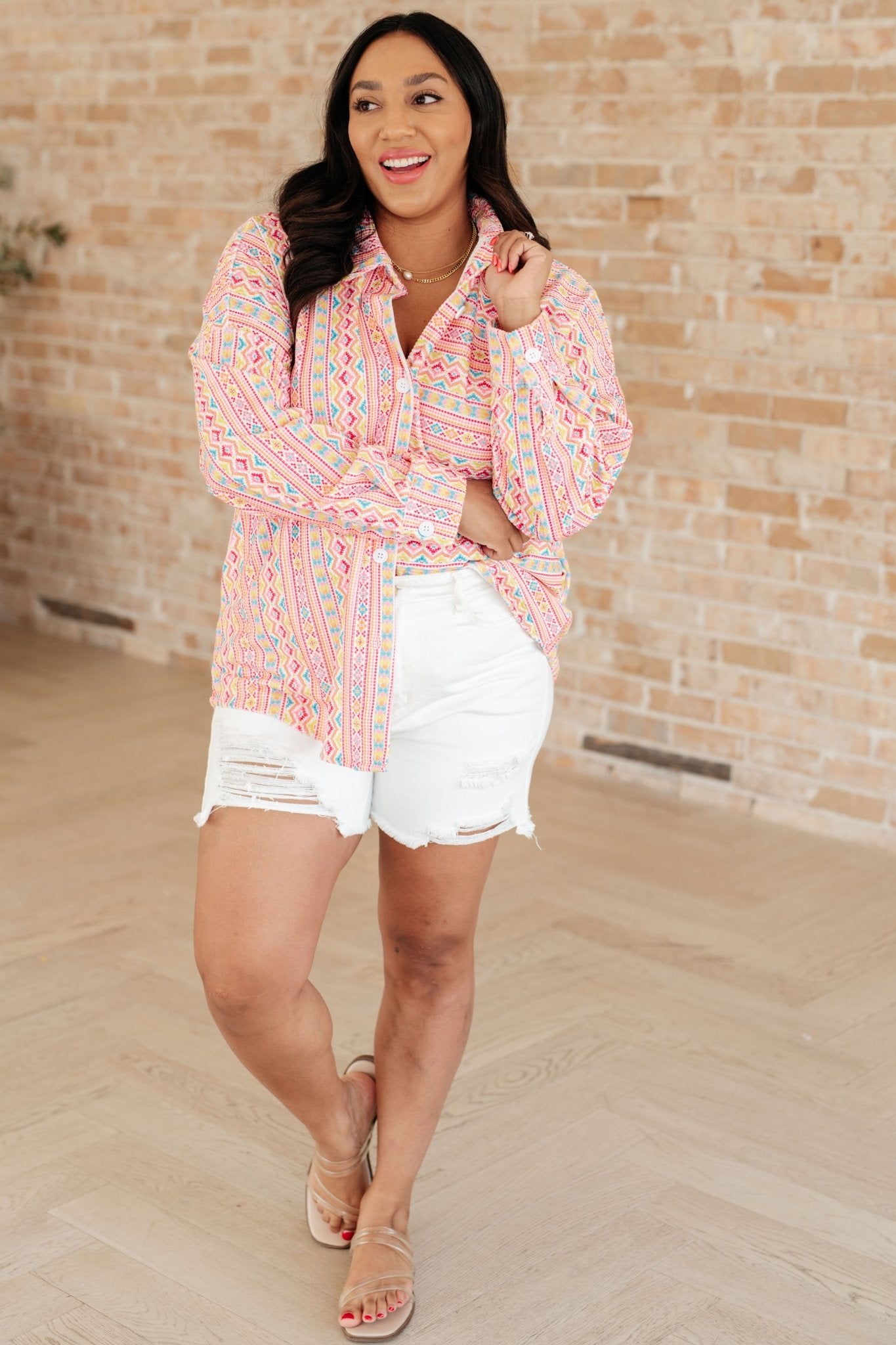 Imagine When Corduroy Button Down (Online Exclusive) - Uptown Boutique Ramona