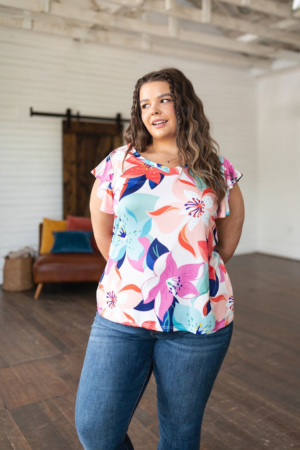 Impossible to Ignore Floral Blouse (Online Exclusive) - Uptown Boutique Ramona
