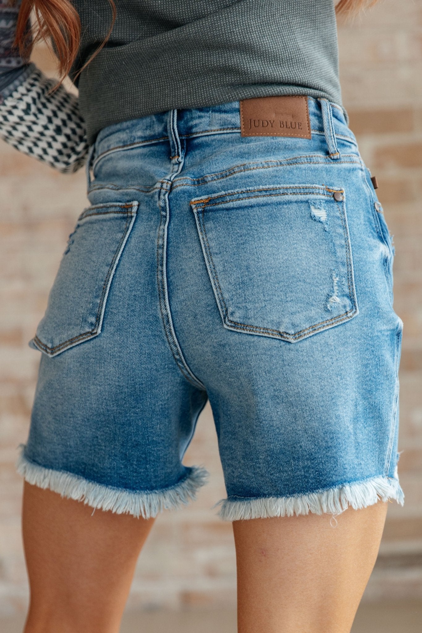 Kara High Rise Rigid Magic Button Fly Cutoff Shorts (Online Exclusive) - Uptown Boutique Ramona