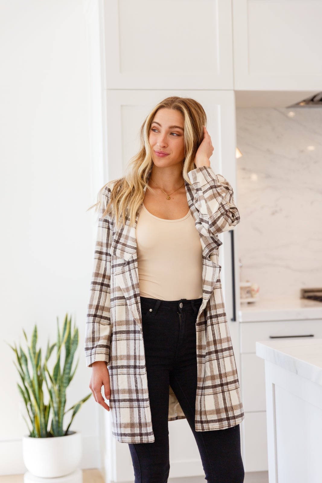 Keep Me Around Bodysuit in Beige (Online Exclusive) - Uptown Boutique Ramona