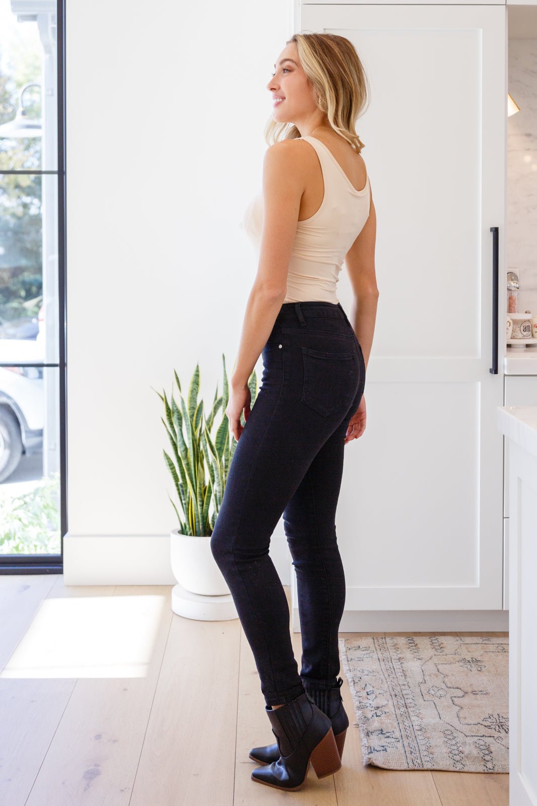 Keep Me Around Bodysuit in Beige (Online Exclusive) - Uptown Boutique Ramona