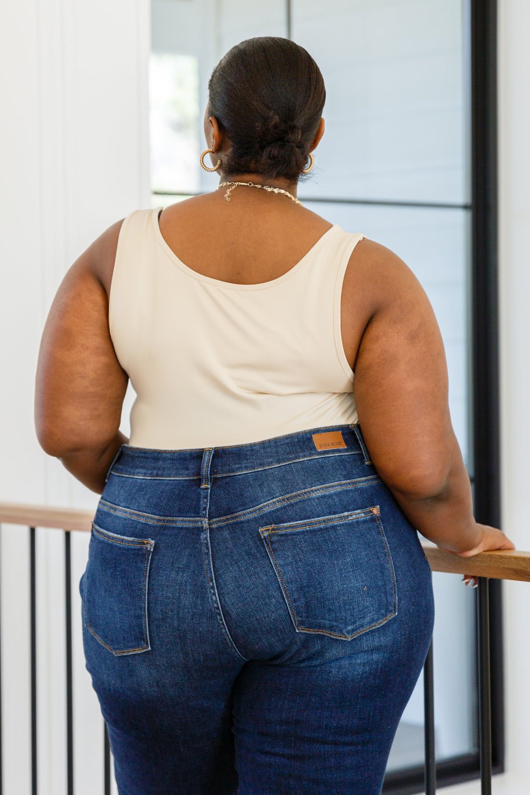 Keep Me Around Bodysuit in Beige (Online Exclusive) - Uptown Boutique Ramona