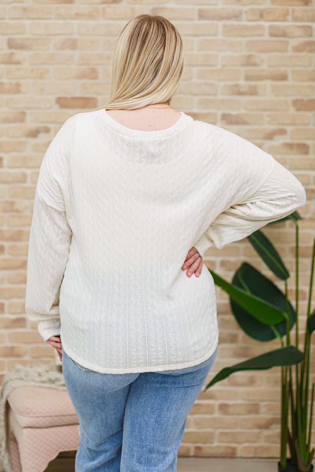 Keep Me Here Knit Sweater in Cream (Online Exclusive) - Uptown Boutique Ramona