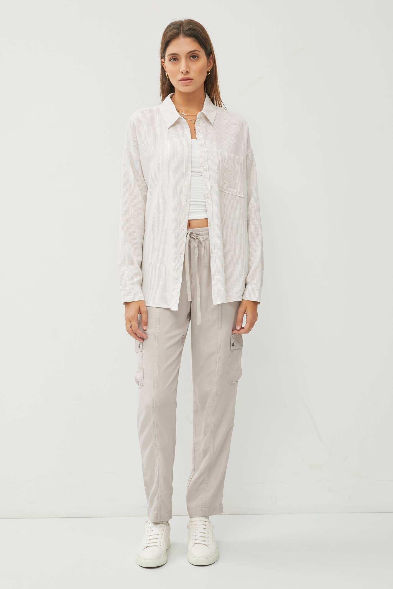 La Jolla Shores Striped Blouse - Uptown Boutique Ramona