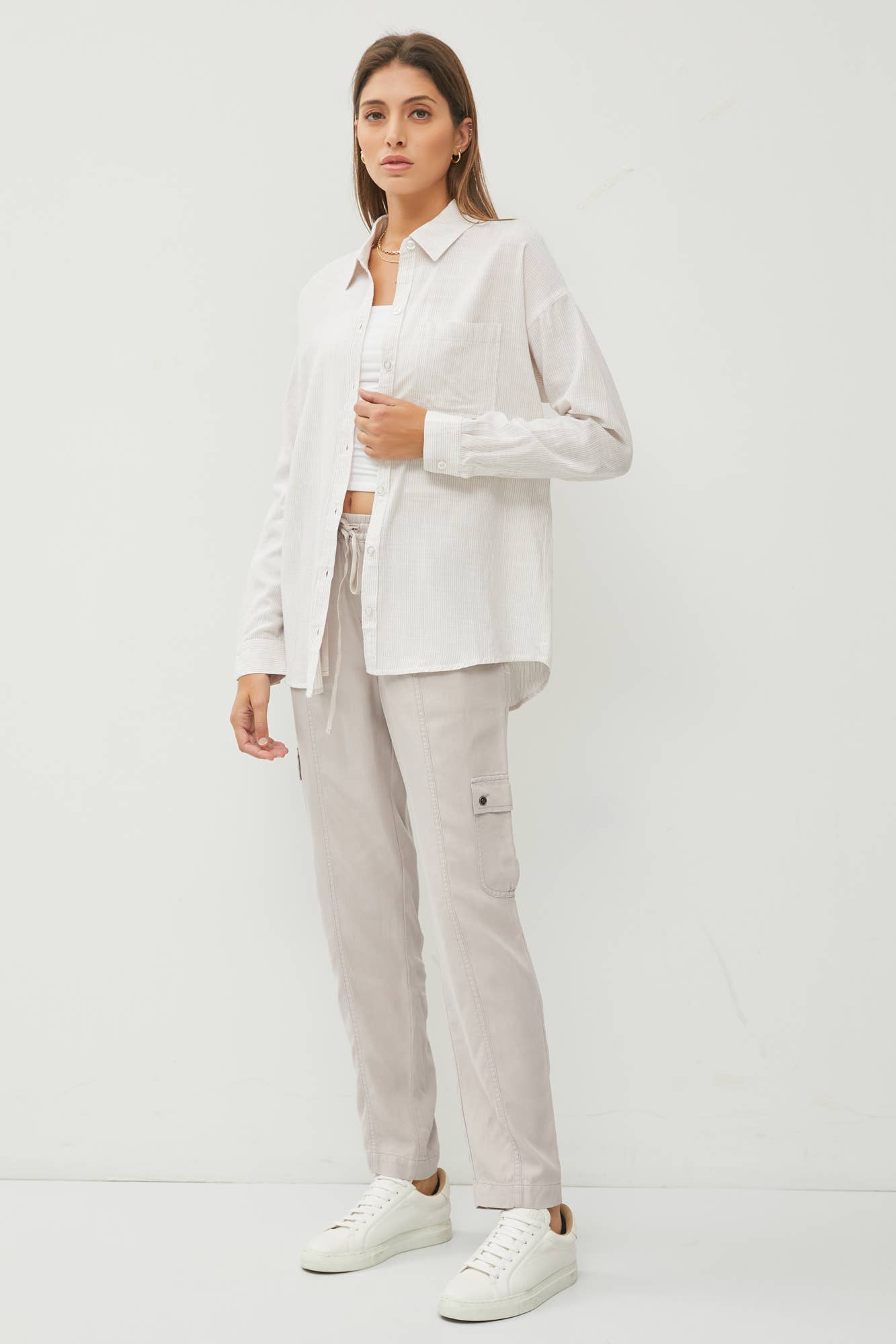 La Jolla Shores Striped Blouse - Uptown Boutique Ramona