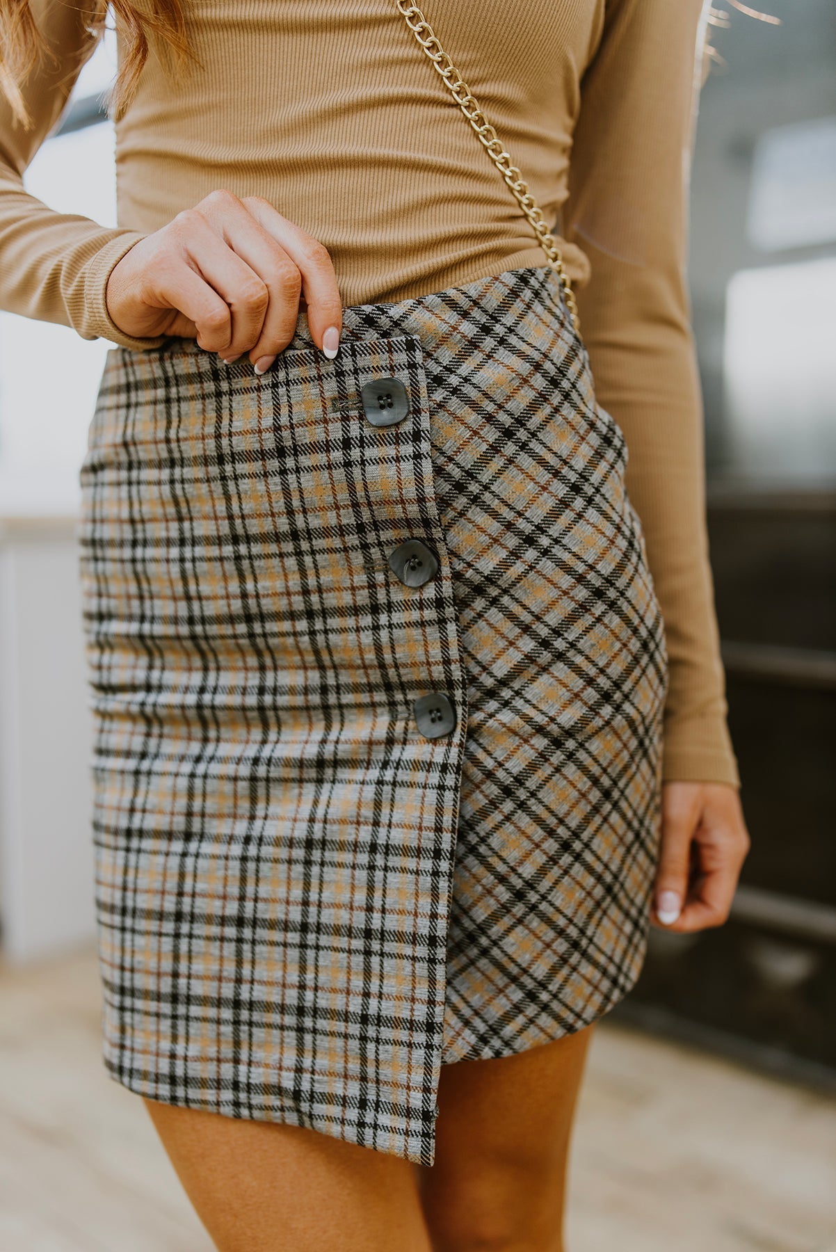 Late To Class Plaid Mini Skort (Online Exclusive) - Uptown Boutique Ramona