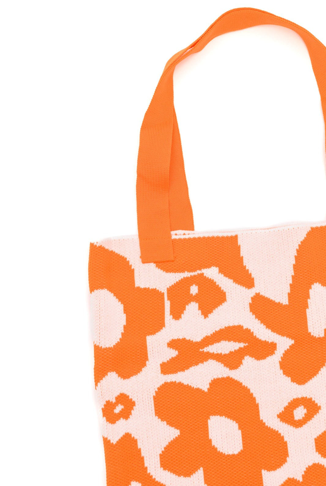 Lazy Daisy Knit Bag in Orange (Online Exclusive) - Uptown Boutique Ramona