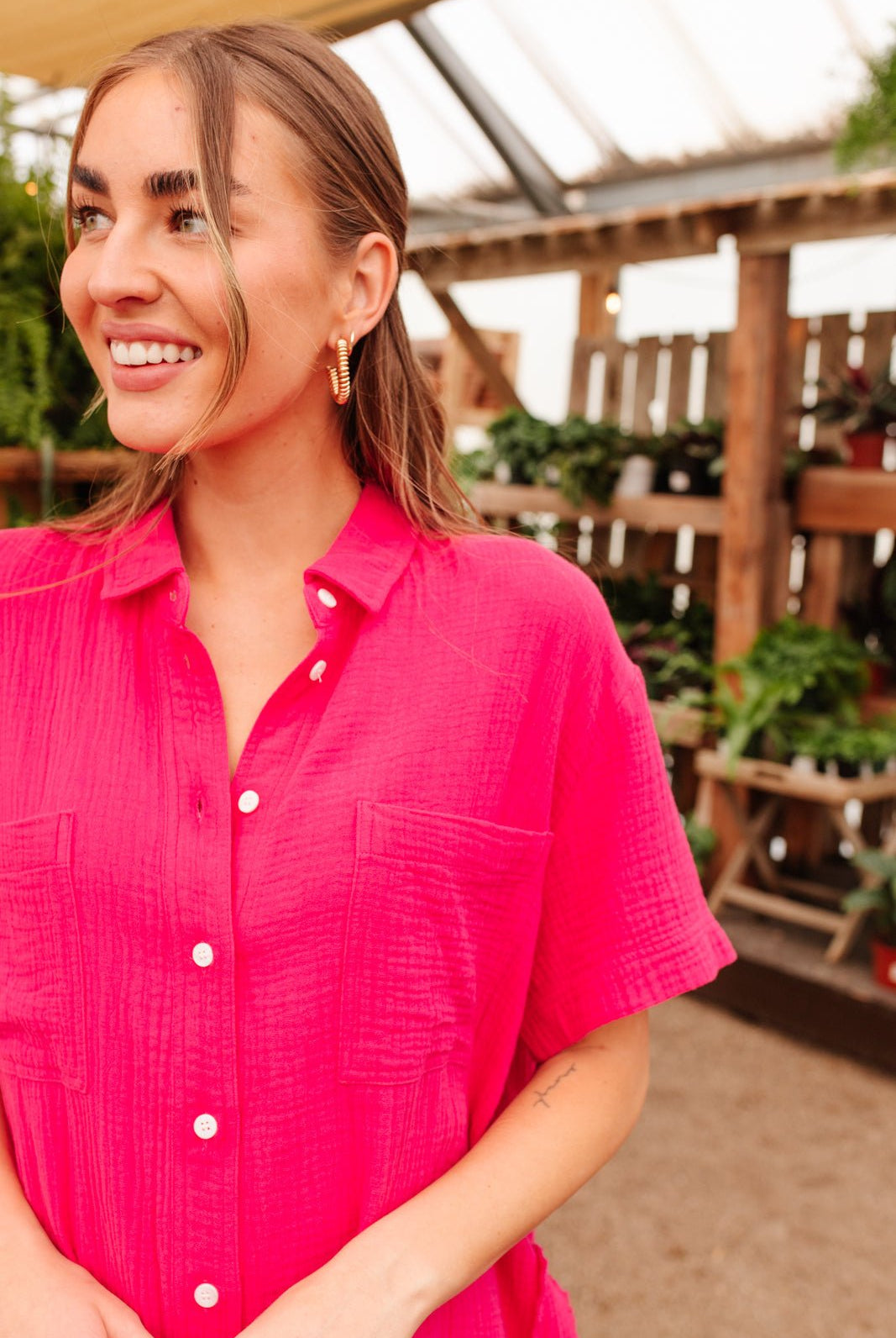Lively Spirit Button Up (Online Exclusive) - Uptown Boutique Ramona