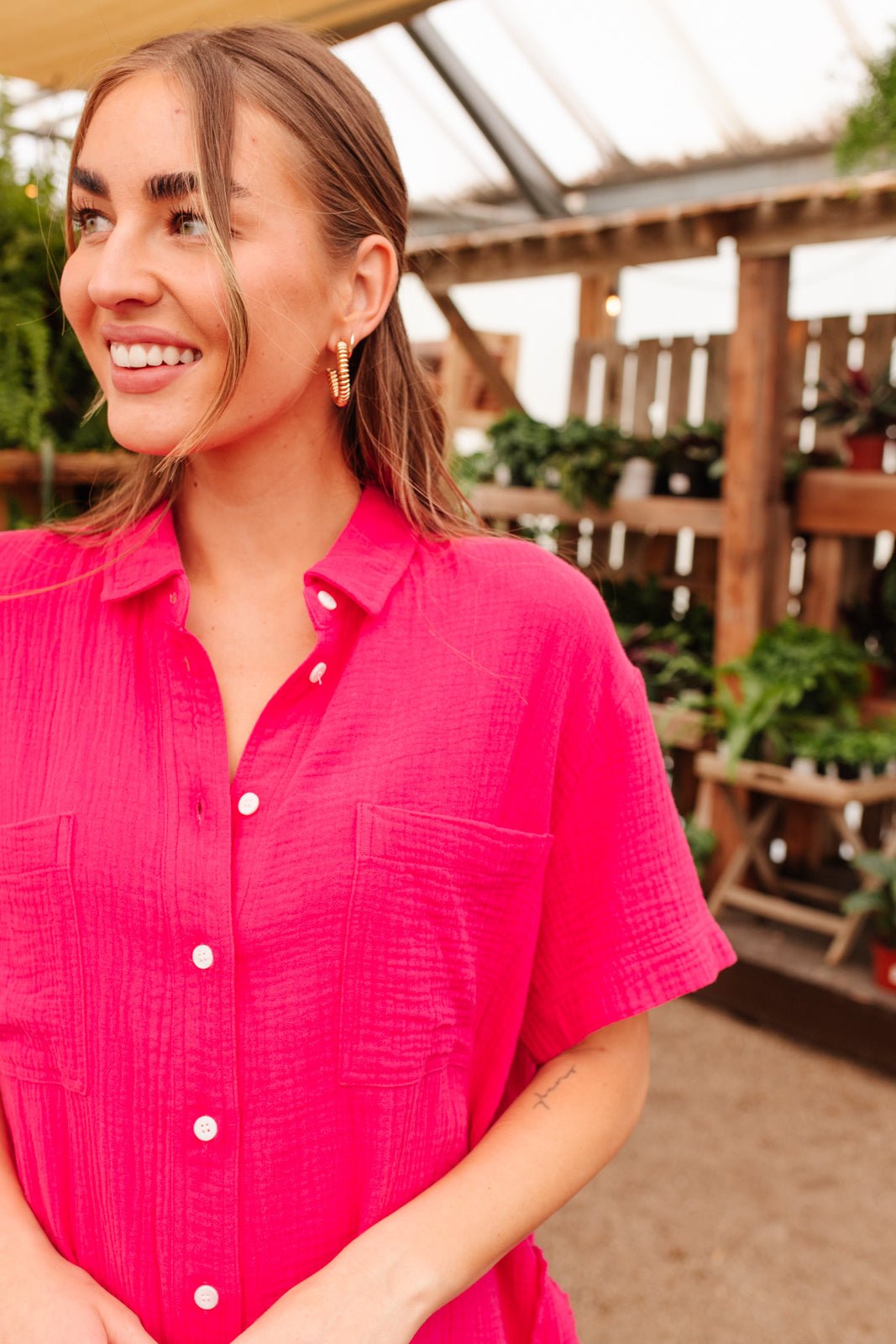 Lively Spirit Button Up (Online Exclusive) - Uptown Boutique Ramona