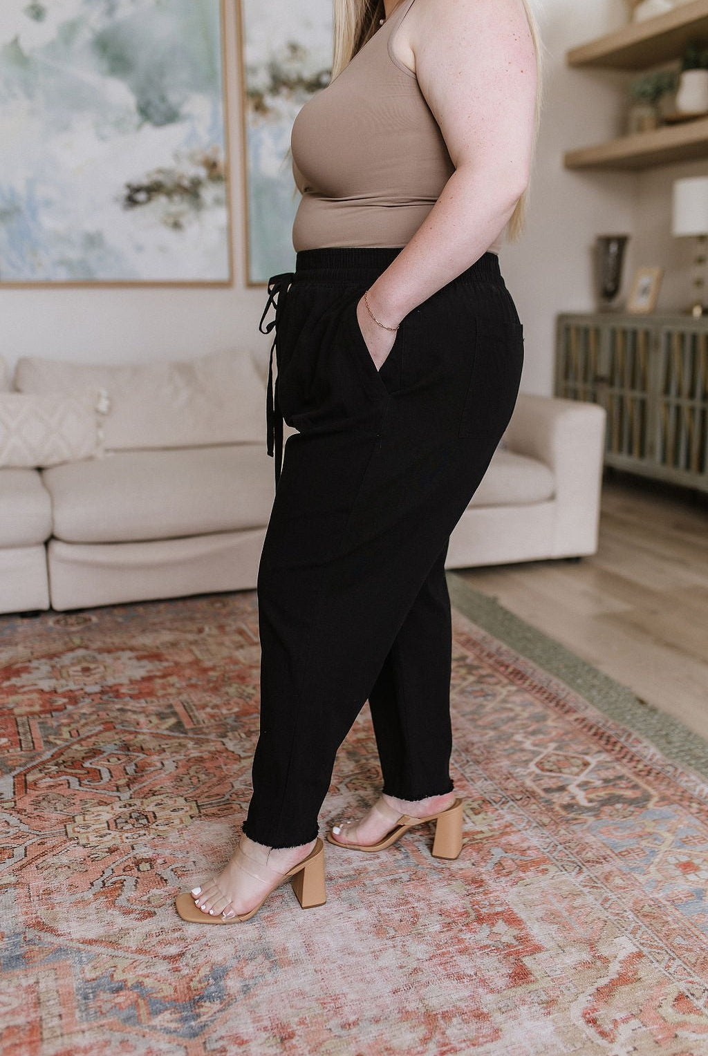 Love Me Dearly High Waisted Pants in Black (Online Exclusive) - Uptown Boutique Ramona