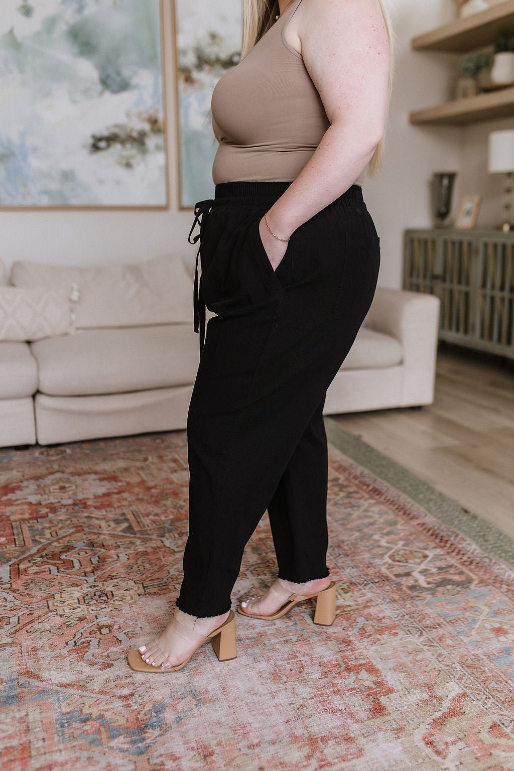 Love Me Dearly High Waisted Pants in Black (Online Exclusive) - Uptown Boutique Ramona