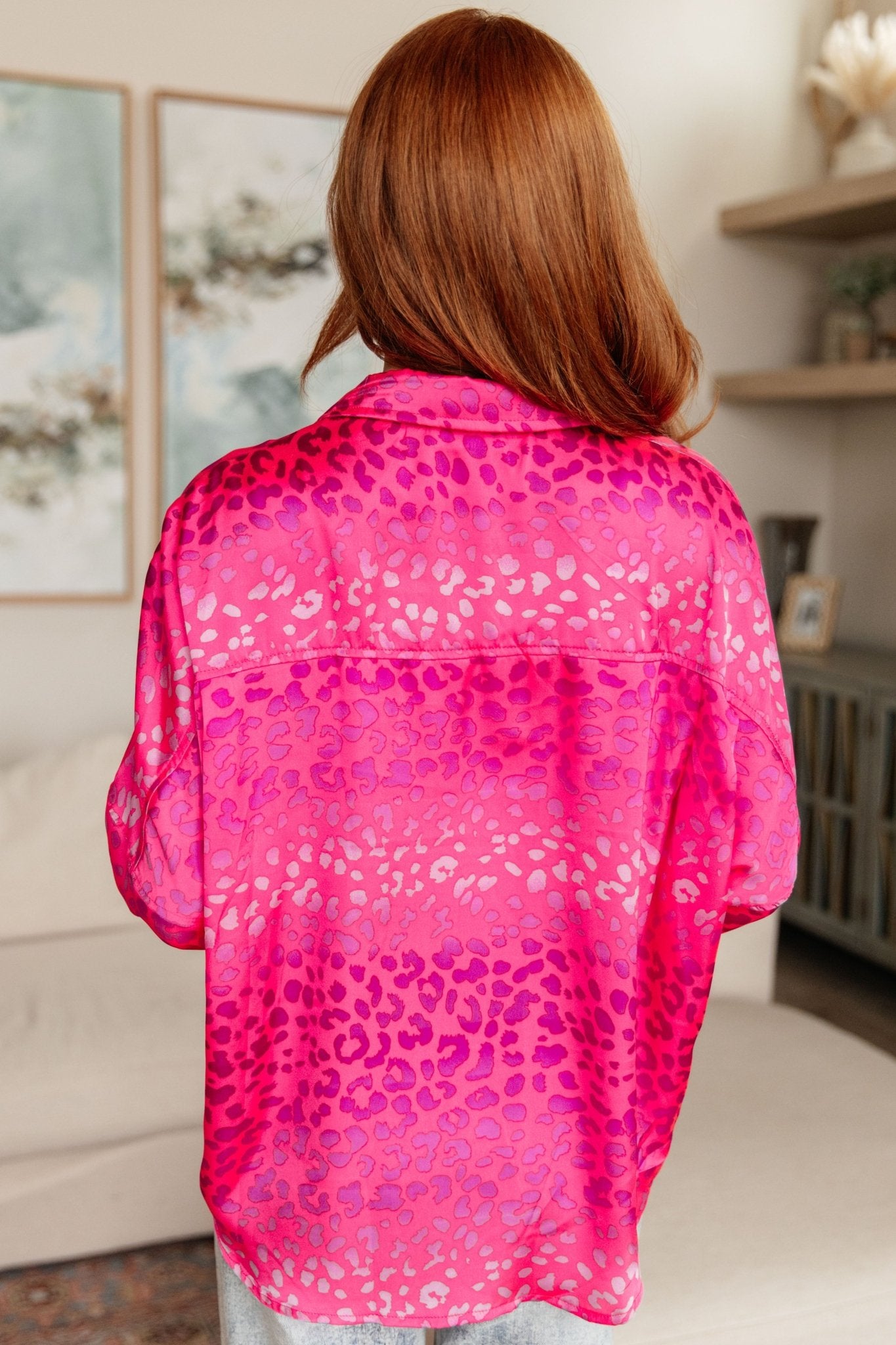 LSAT at Two Button Up Blouse (Online Exclusive) - Uptown Boutique Ramona