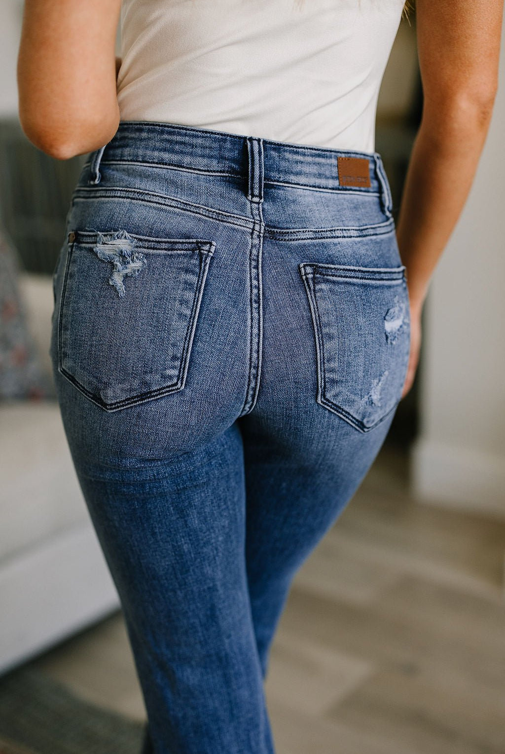 O'Hara Destroyed Straight Jeans - Uptown Boutique Ramona