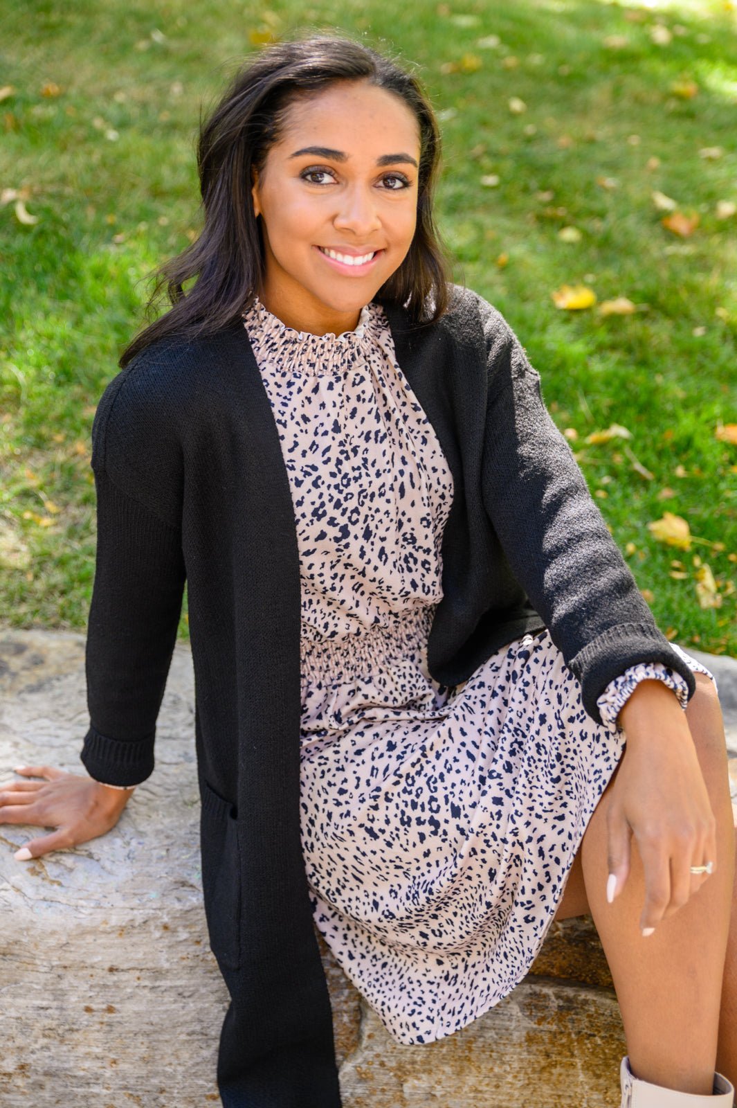 Ophelia Animal Print Shirred Waist Dress (Online Exclusive) - Uptown Boutique Ramona