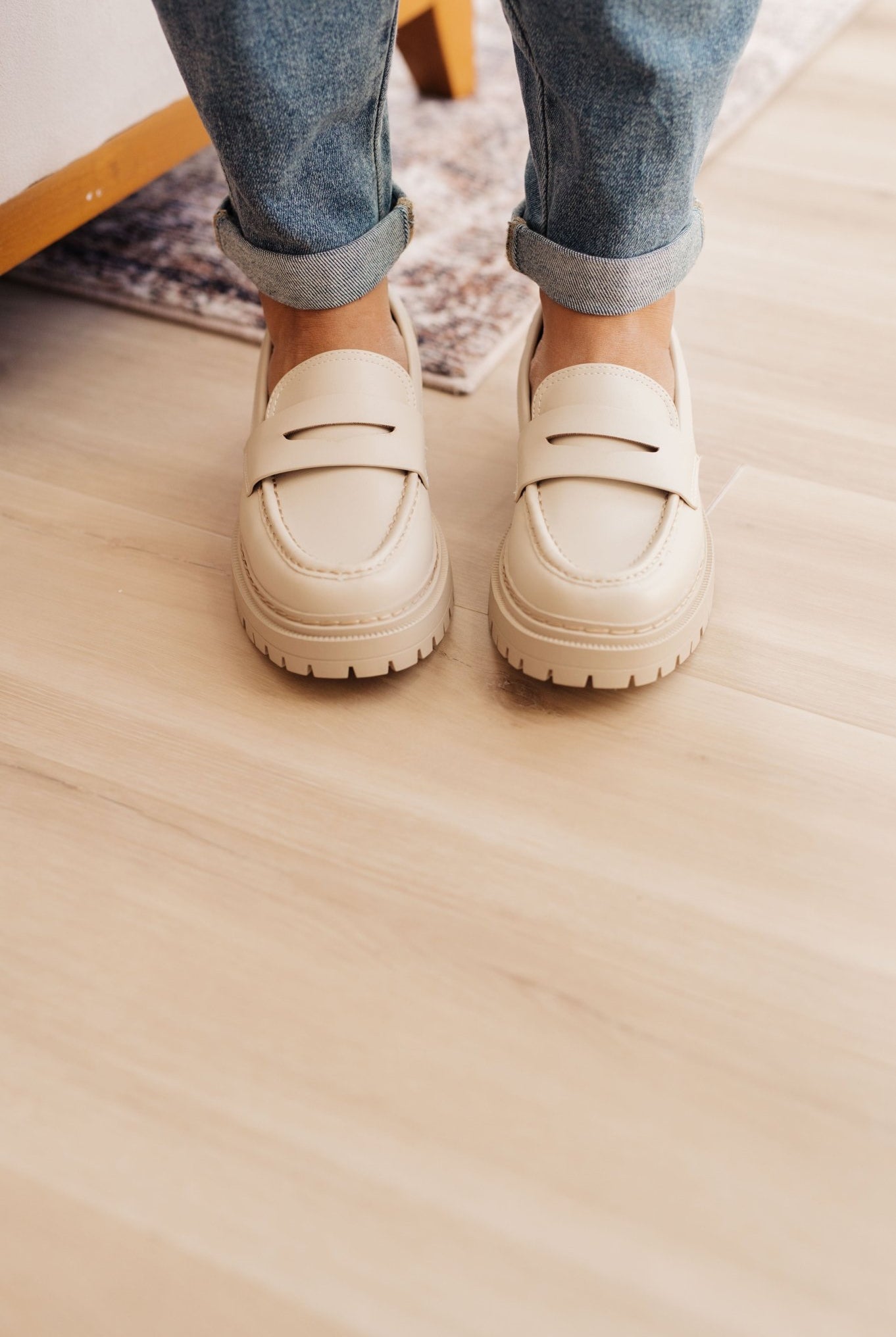 Penny For Your Thoughts Loafers in Bone (Online Exclusive) - Uptown Boutique Ramona