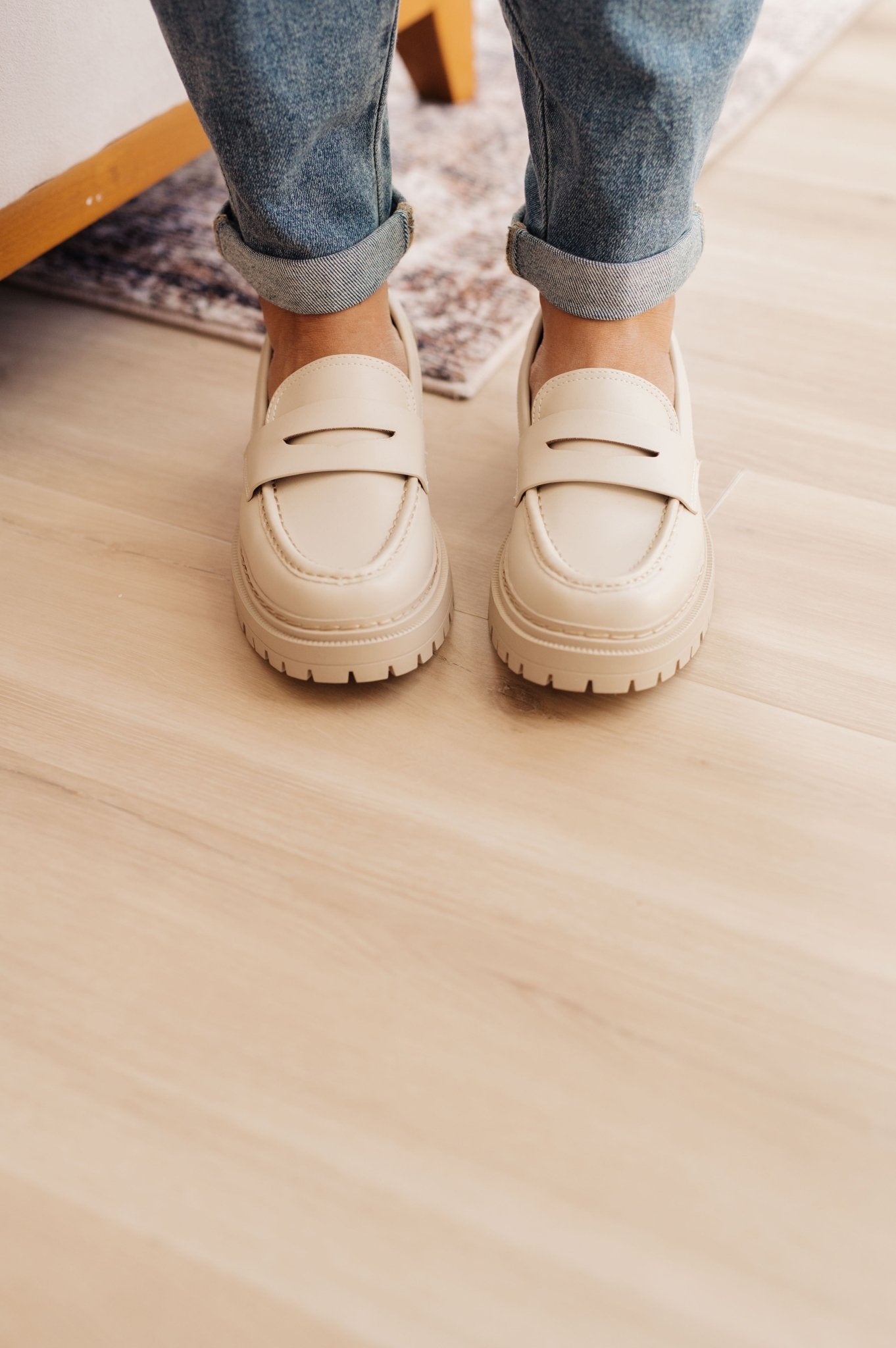 Penny For Your Thoughts Loafers in Bone (Online Exclusive) - Uptown Boutique Ramona